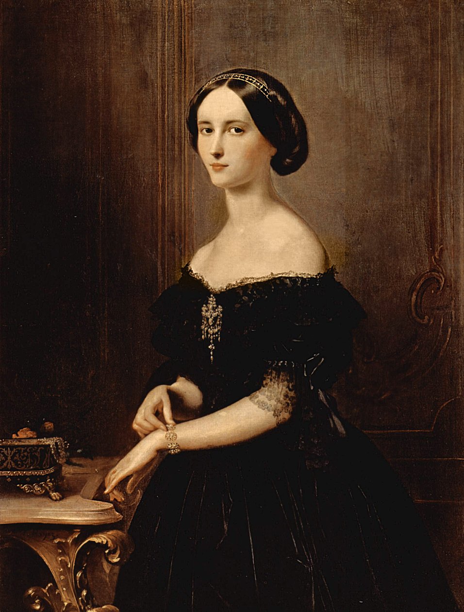 Portrett av en venetiansk kvinne, ca. 1852 av Francesco Hayez