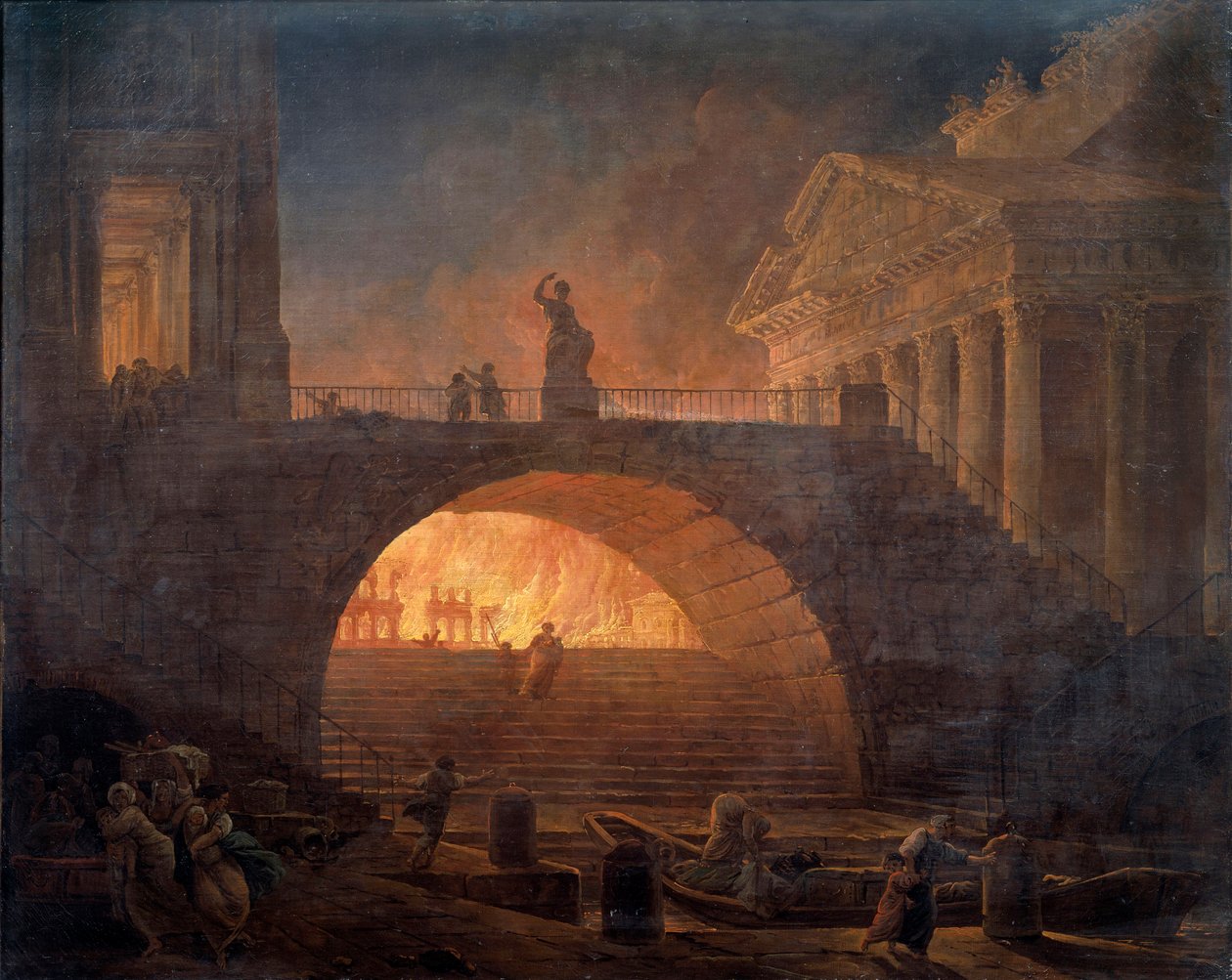 Romas ild av Hubert Robert