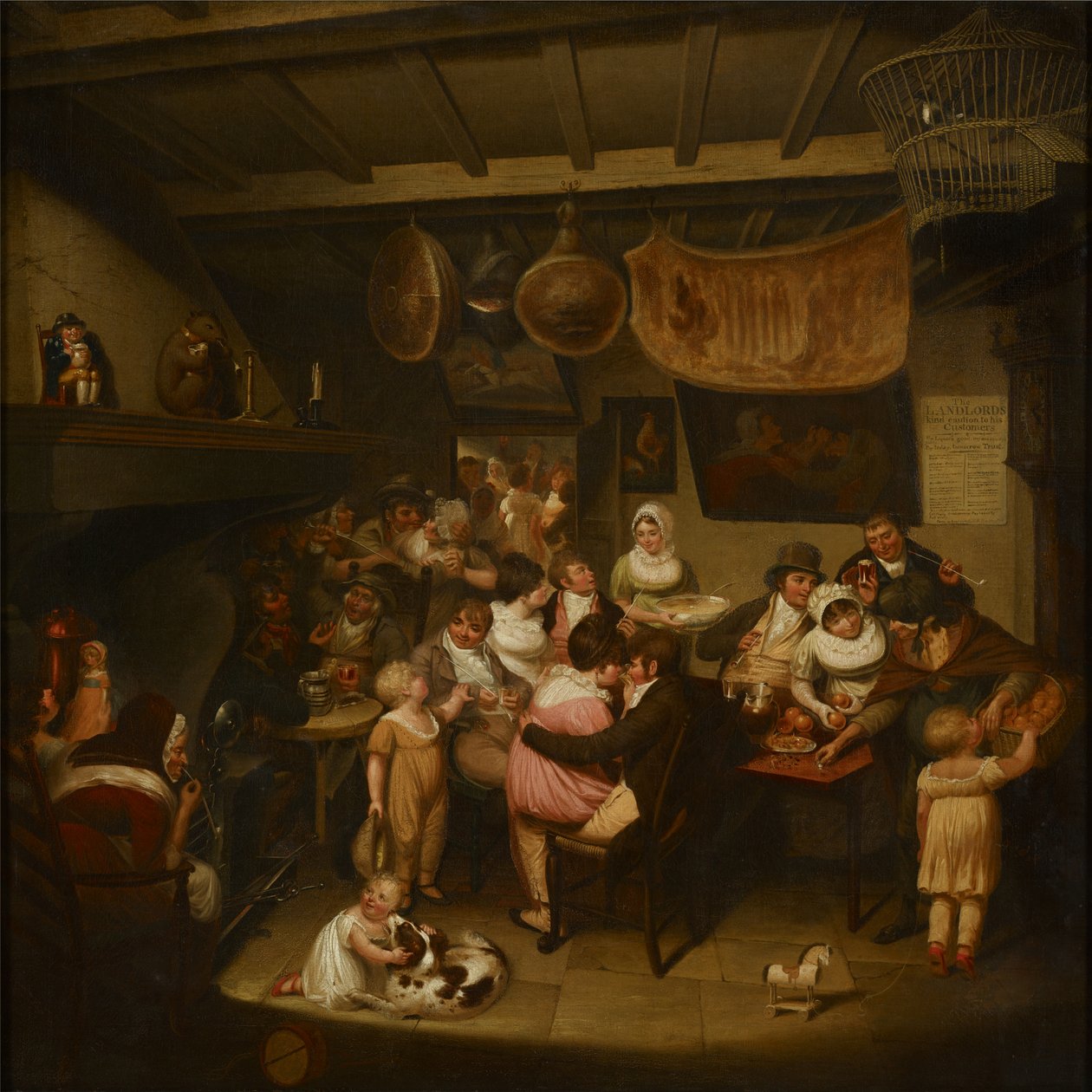 Eccles Wakes: Ale-House Interior (olje på lerret) av Joseph Parry