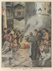 Populære tradisjoner, ritualen til Sant Antuono, i Napoli, om kvelden denne 17.