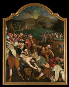 The Martyrdom of Saints Crispin and Crispinian (olje på panel)