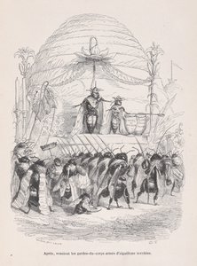 Etter, inn kom kroppen av vektere bevæpnet med forferdelige stikk fra Scener fra P..., ca. 1837-47.