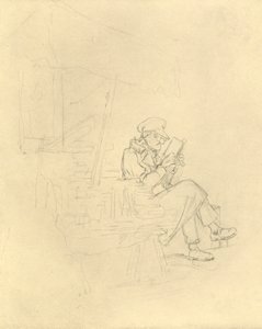 Der Antiquar, midten av slutten av 1800-tallet, c1924. av Carl Spitzweg