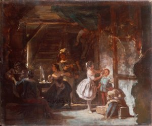 Bak scenen av Carl Spitzweg