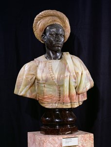Byste av en sudanesisk mann, 1857 (onyx og bronse)