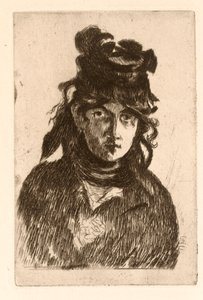 Portrett av Berthe Morisot. av Édouard Manet