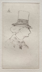 Profilportrett av Charles Baudelaire av Édouard Manet