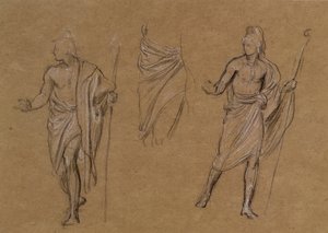 Studie av hyrder, ca. 1875 (kritt på papir) av Edward John Poynter