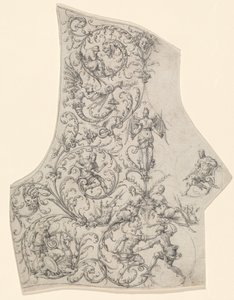 Bakplaten til en Suit of Parade Armor av Etienne Delaune