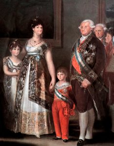 Familie av spansk kong Carlos IV, detalj