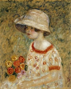 Portrett av Frances Kilmer av Frederick Carl Frieseke