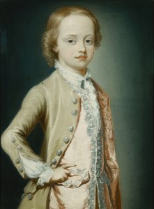 Portrett av Hon. William Napier, 1735, åtte år gammel, trekvart lengde, iført en grønn frakk, 1735