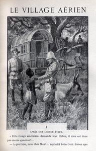 illustration in” le village aerien” by Jules Verne