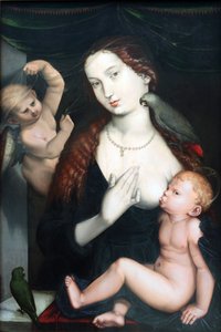 Madonnaen med papegøyene av Hans Baldung Grien