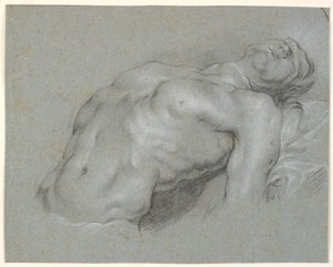 Torso av tungt tilbakelent herremodell av Heinrich Dittmers