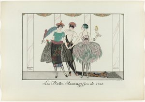 The Beautiful Savages of 1920 (tittel på objekt) The Happiness of the Day eller Fashionable Graces (serietittel) av Henri Reidel