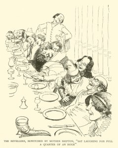 The Revellers, forhekset av Mother Shipton, "Sat Laughing for Full a Quarter of an Hour" (gravering)