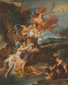 Mercury betro spedbarnet Bacchus til nymfene i Nysa