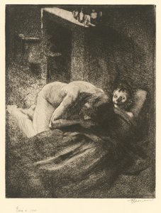 elendighet elendighet, ca. 1886. av Paul Albert Besnard