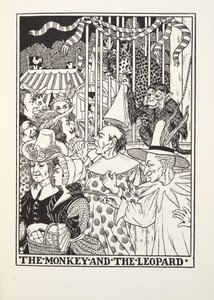 The Monkey and the Leopard, fra Fontaine Fables, pub. 1905
