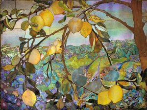 Favrile mosaikkpanel, ca. 1910 av Tiffany Studios