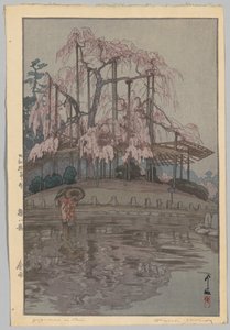 Åtte scener med kirsebærblomstring: Vårregn (Sakura liker ikke: Harusame) av Yoshida Hiroshi