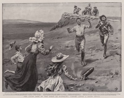 The Light Side of the Siege of Mafeking, Racing after a Spent Shell av Frank Dadd