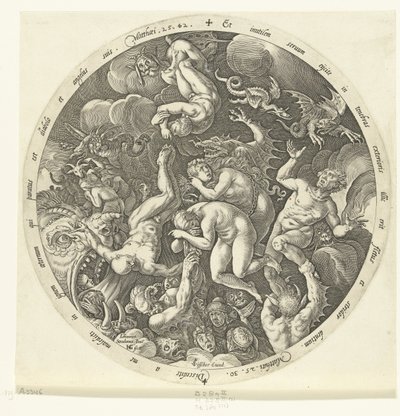De forbannede kommer inn i helvete The Last Judgment (serietittel) av Hendrick Goltzius