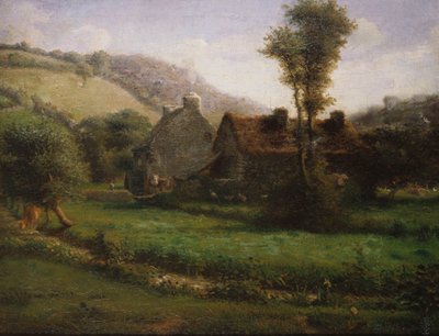 Hytte i et landskap, ca. 1871 av Jean Francois Millet