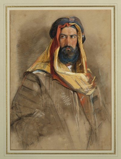 Studie av en arabisk sjeik av John Frederick Lewis