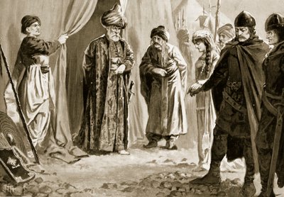 Ivan Shishman III leverer sin søster til Sultan Murad I, 1366 av John Harris Valda