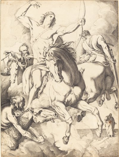 Jeg så at lammet hadde åpnet seg... (The Four Horsemen of the Apocalypse) av Luigi Sabatelli I