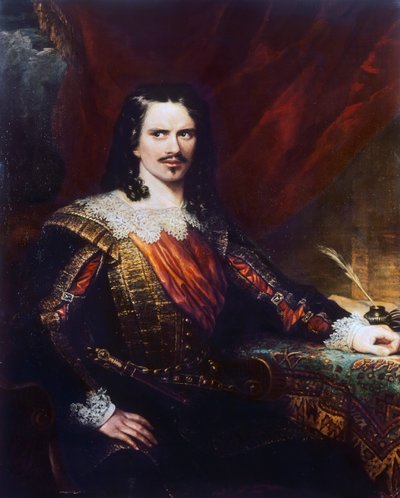 Portrett av Charles John Kean (1811-1868), engelsk regissør og teatersjef, maleri av Samuel John Stump (død i 1863) olje på lerret av Samuel John Stump