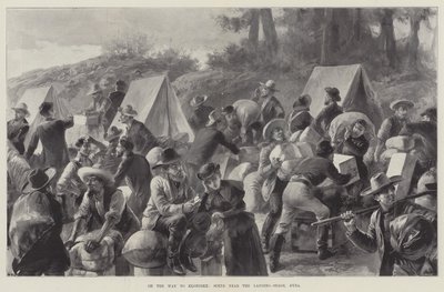 På vei til Klondike, scene nær landingsscenen, Dyea av William Heysham Overend