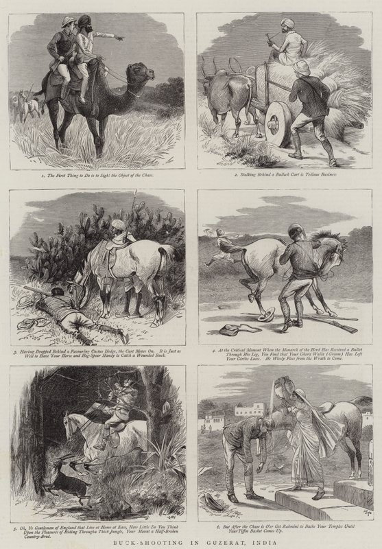 Bukkeskyting i Guzerat, India av William Ralston